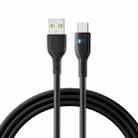 JOYROOM S-UC027A13 3A USB to USB-C / Type-C Fast Charging Data Cable, Length:1.2m(Black) - 1