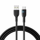 JOYROOM S-UC027A13 3A USB to USB-C / Type-C Fast Charging Data Cable, Length:2m(Black) - 1