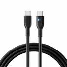 JOYROOM S-CC100A13 100W USB-C / Type-C to USB-C / Type-C Fast Charging Data Cable, Length:1.2m(Black) - 1