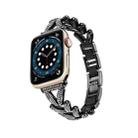 Triangle Diamond Metal Watch Band For Apple Watch Ultra 49mm&Watch Ultra 2 49mm / Series 9&8&7 45mm / SE 3&SE 2&6&SE&5&4 44mm / 3&2&1 42mm (Black) - 1