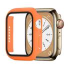Shockproof PC+Tempered Glass Watch Protective Case For Apple Watch Series 8&7 41mm(Orange) - 1