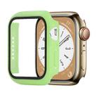 Shockproof PC+Tempered Glass Watch Protective Case For Apple Watch Series 8&7 41mm(Grass Green) - 1