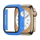 Shockproof PC+Tempered Glass Watch Protective Case For Apple Watch Series 8&7 41mm(Blue) - 1