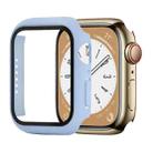 Shockproof PC+Tempered Glass Watch Protective Case For Apple Watch Series 8&7 41mm(Ice Sea Blue) - 1