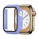 Shockproof PC+Tempered Glass Watch Protective Case For Apple Watch Series 8&7 41mm(Light Purple) - 1