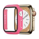 Shockproof PC+Tempered Glass Watch Protective Case For Apple Watch Series 8&7 45mm(Rose Red) - 1