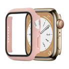 Shockproof PC+Tempered Glass Watch Protective Case For Apple Watch Series 8&7 45mm(Pink) - 1