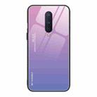 For OnePlus 8 Gradient Color Glass Case(Light Purple) - 1
