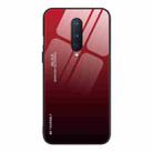 For OnePlus 8 Gradient Color Glass Case(Red) - 1
