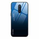 For OnePlus 8 Gradient Color Glass Case(Blue) - 1