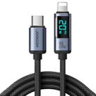 JOYROOM S-CL020A16 20W USB-C / Type-C to 8 Pin Digital Display Fast Charging Data Cable, Length:1.2m(Black) - 1