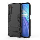 For OPPO Realme 6 PC + TPU Shockproof Protective Case with Invisible Holder(Black) - 1