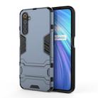 For OPPO Realme 6 PC + TPU Shockproof Protective Case with Invisible Holder(Navy Blue) - 1