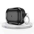 For AirPods Pro Photo Frame Carbon Fiber Series Earphone Case(Black) - 1