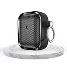 For AirPods 1 / 2 Photo Frame Carbon Fiber Series Earphone Case(Black) - 1