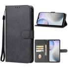 For vivo Y11 2023 / Y02 4G / Y02A  Leather Phone Case(Black) - 1