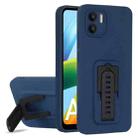 For Xiaomi Redmi A1+ 4G Strap Holder Shockproof Protective Phone Case with Lens Film(Blue + Black) - 1