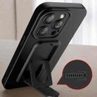 For iPhone 13 Pro Strap Holder Shockproof Protective Phone Case with Lens Film(Black) - 5