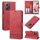 For Xiaomi Redmi Note 12 4G Global Classic Wallet Flip Leather Phone Case(Red) - 1