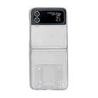 For Samsung Galaxy Z Flip3 5G PC Transparent Phone Case with Stereo Hidden Stand - 1