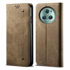 For Honor Magic5 Denim Texture Leather Phone Case(Khaki) - 1