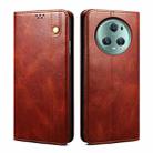 For Honor Magic5 Oil Wax Crazy Horse Texture Leather Phone Case(Brown) - 1