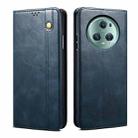 For Honor Magic5 Pro Oil Wax Crazy Horse Texture Leather Phone Case(Blue) - 1