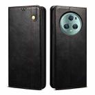 For Honor Magic5 Pro Oil Wax Crazy Horse Texture Leather Phone Case(Black) - 1