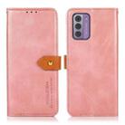 For Nokia G42 KHAZNEH Dual-color Cowhide Texture Flip Leather Phone Case(Rose Gold) - 1