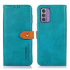 For Nokia G42 KHAZNEH Dual-color Cowhide Texture Flip Leather Phone Case(Blue) - 1