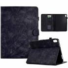 For iPad 10.9 2022 Fortune Tree Pressure Flower PU Tablet Case with Wake-up / Sleep Function(Black) - 1