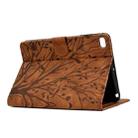 For iPad Air / Air 2 / 9.7 2017 2018 Fortune Tree Pressure Flower PU Tablet Case with Wake-up / Sleep Function(Brown) - 5