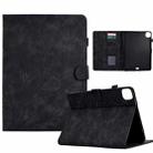 For iPad Pro 11 / Air 4 10.9 2020 / Air 5 10.9 Fortune Tree Pressure Flower PU Tablet Case with Wake-up / Sleep Function(Black) - 1