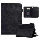 For Amazon Fire 7 2022 Fortune Tree Pressure Flower PU Tablet Case with Wake-up / Sleep Function(Black) - 1