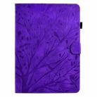 For iPad mini 2021 / mini 6 Fortune Tree Pressure Flower PU Tablet Case with Wake-up / Sleep Function(Purple) - 2