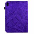 For iPad mini 2021 / mini 6 Fortune Tree Pressure Flower PU Tablet Case with Wake-up / Sleep Function(Purple) - 3