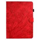 For iPad mini 2021 / mini 6 Fortune Tree Pressure Flower PU Tablet Case with Wake-up / Sleep Function(Red) - 2