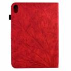 For iPad mini 2021 / mini 6 Fortune Tree Pressure Flower PU Tablet Case with Wake-up / Sleep Function(Red) - 3