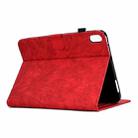 For iPad mini 2021 / mini 6 Fortune Tree Pressure Flower PU Tablet Case with Wake-up / Sleep Function(Red) - 5