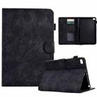 For iPad mini 1 / 2 / 3 / 4 / 5 Fortune Tree Pressure Flower PU Tablet Case with Wake-up / Sleep Function(Black) - 1