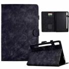 For Lenovo Tab P11 Pro Gen 2 Fortune Tree Pressure Flower PU Tablet Case with Wake-up / Sleep Function(Black) - 1