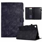 For Samsung Galaxy Tab A7 2020 Fortune Tree Pressure Flower PU Tablet Case with Wake-up / Sleep Function(Black) - 1