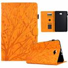 For Samsung Galaxy Tab A 10.1 2016 Fortune Tree Pressure Flower PU Tablet Case with Wake-up / Sleep Function(Khaki) - 1