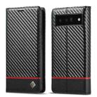 For Google Pixel 7a LC.IMEEKE Carbon Fiber Leather Phone Case(Horizontal Black) - 1