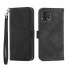 For Motorola Moto G Power 2023 Dierfeng Dream Line TPU + PU Leather Phone Case(Black) - 1