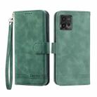 For Motorola Moto G Power 2023 Dierfeng Dream Line TPU + PU Leather Phone Case(Green) - 1