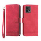 For Motorola Moto G Stylus 5G 2023 Dierfeng Dream Line TPU + PU Leather Phone Case(Red) - 1