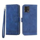 For Motorola Moto G73 5G Dierfeng Dream Line TPU + PU Leather Phone Case(Blue) - 1