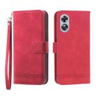 For OPPO Reno8 T 4G Global Dierfeng Dream Line TPU + PU Leather Phone Case(Red) - 1