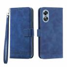 For OPPO Reno8 T 4G Global Dierfeng Dream Line TPU + PU Leather Phone Case(Blue) - 1